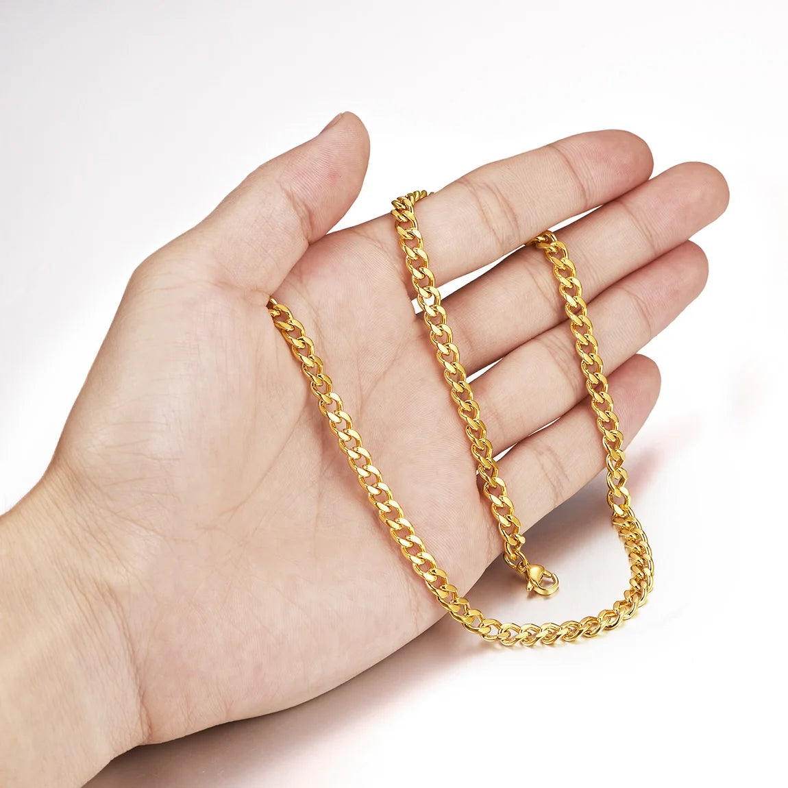 Mens Gold Chains 20Inch 18K Gold Filled Male Jewelry Mens Gift