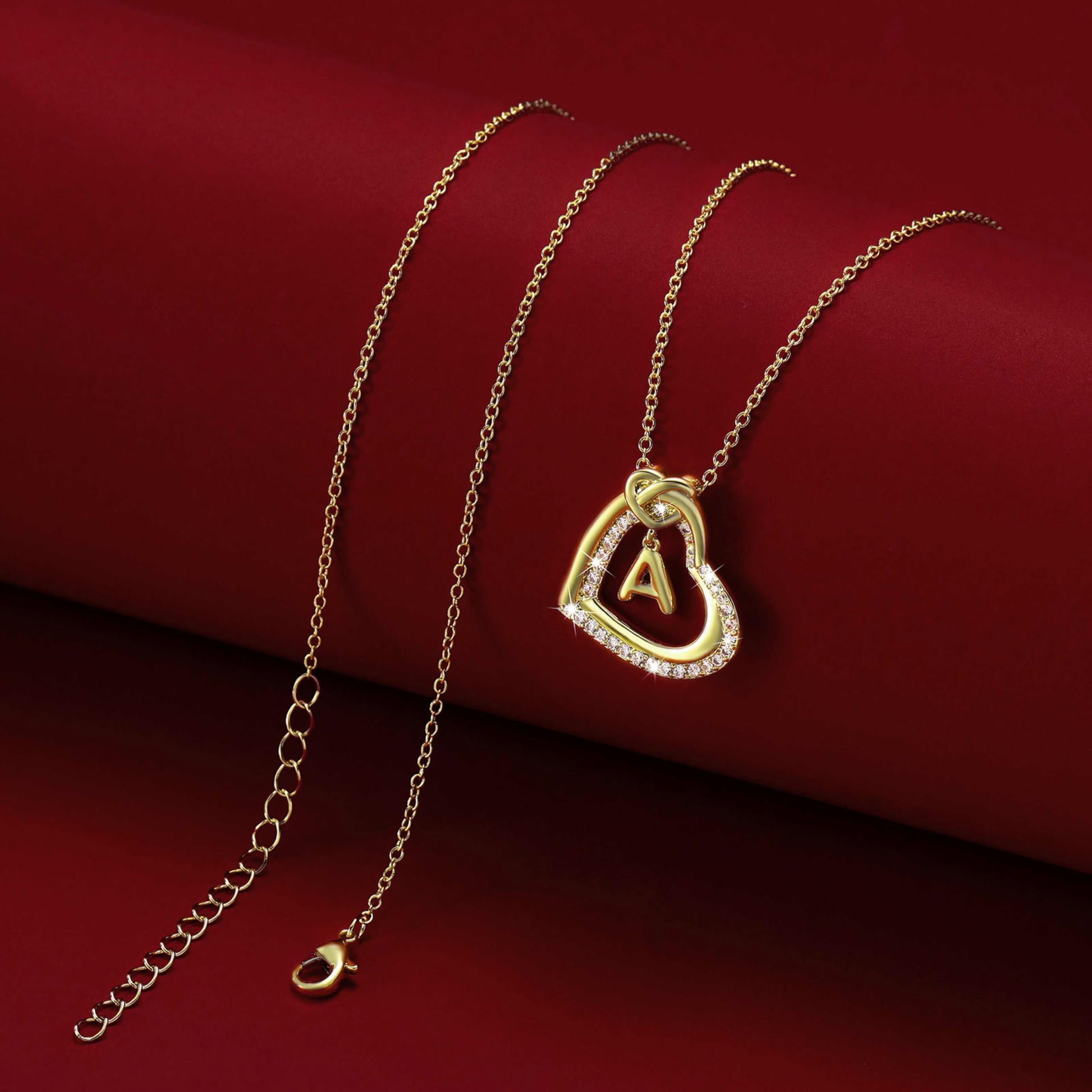 14K Rose Gold Plated Love Heart Initial Necklaces for Women Girlfriend Mom Wife Daughter CZ Hypoallergenic Bubble Letter F Necklace Pendant Birthday Mother'S Day Jewelry Gifts for Her